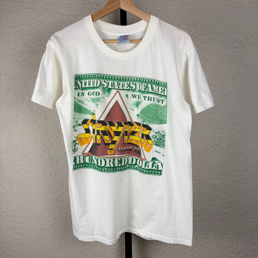 Stryper 1988 In God We Trust World Tour Concert Large Band Tee